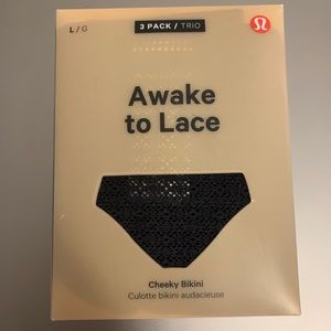 LULULEMON Awake to Lace Cheeky Bikini 3 pk - Large